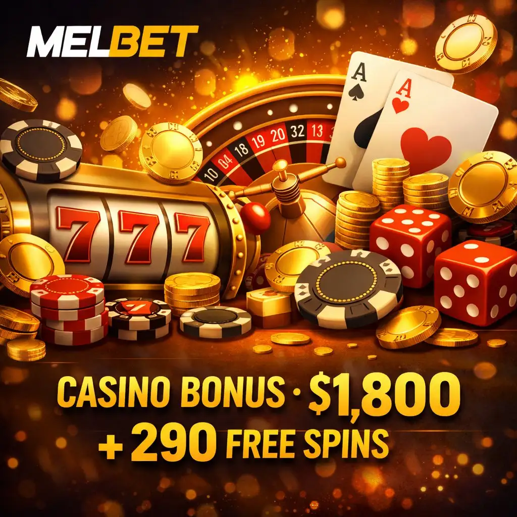 Melbet casino bonus 1800 numbers coins dark background