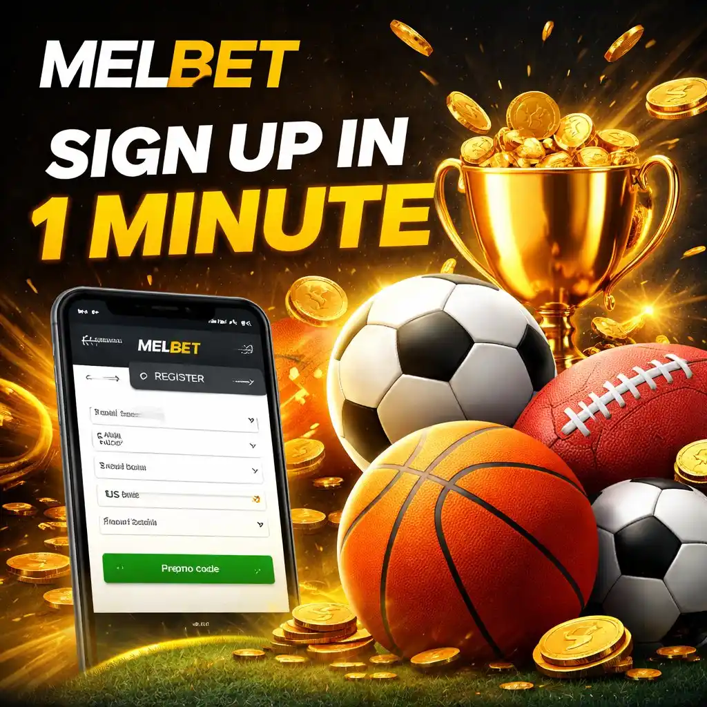 Melbet sign up timer checkmark dark background